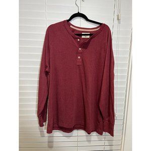 The Normal Brand Red‎ Henley Shirt - Size XL
